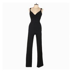 Derek Heart Black high waisted capri gauzy Jumpsuit Sz S Resort Wear Travel